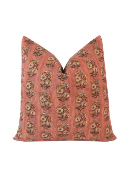 Floral Block Print Pillow