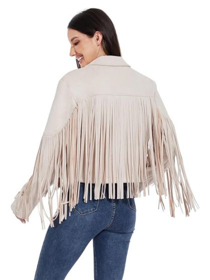 Suede Fringe Jacket